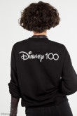 Buzo oversize negro cuello redondo con diseños de Tinker Bell, Disney 100