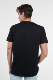 Camiseta cuello redondo negra con estampado de Green Day