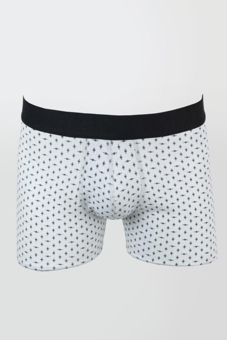 Bóxer gris claro brief-medio con figuras estampadas