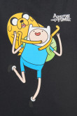 Camiseta unicolor crop top con manga corta y diseño de Hora de Aventura