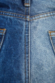 Short azul claro en jean con efecto desteñido y tiro alto