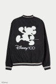 Chaqueta liviana doble faz negra con diseños de Disney