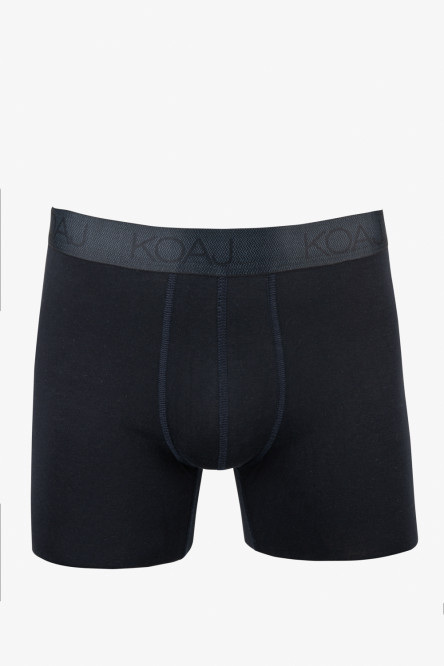 Bóxer largo-midway brief azul intenso con elástico negro en la cintura