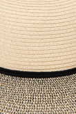 Sombrero de paja unicolor con copa en contraste y ala ancha