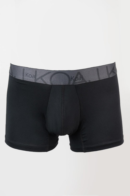 Bóxer negro brief-medio y elástico contramarcado con letras