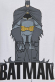 Camiseta cuello redondo blanca con estampado de Batman