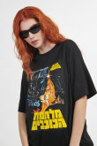 Camiseta negra oversize con estampados de Star Wars