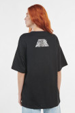 Camiseta negra oversize con estampados de Star Wars