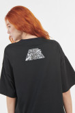 Camiseta negra oversize con estampados de Star Wars