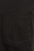 Camiseta cuello redondo unicolor con bolsillo en el pecho