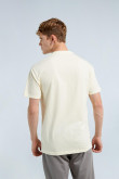 Camiseta unicolor con cuello nerú, botones y manga corta
