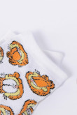 Medias blancas largas con diseños continuos de Garfield