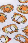 Medias blancas largas con diseños continuos de Garfield