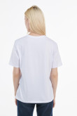 Camiseta unicolor con cuello redondo y estampado de Warner 100