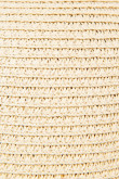 Sombrero de paja crema claro con ala ancha y borde en contraste