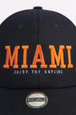 Cachucha negra beisbolera con bordado college de Miami