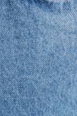 Jean culotte azul claro con cinturón, tiro alto y bota ancha corta