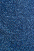 Jean azul skinny con costuras en contraste y tiro bajo