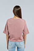 Camiseta oversize crop top rosada clara con diseño de Betty Boop