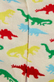 Medias cortas unicolores con diseños de dinosaurios coloridos