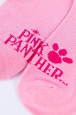 Medias rosadas claras tobilleras con diseño de la Pantera Rosa