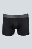 Bóxer brief-medio negro con elástico gris y costuras planas