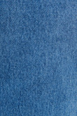 Jean azul oscuro tipo paper bag con tiro alto y bota recta