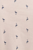 Camiseta polo unicolor manga corta con diseños mini print