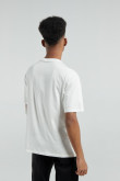 Camiseta manga corta crema clara con diseño de Warner 100