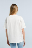 Camiseta cuello redondo crema clara con diseño delantero de Warner 100
