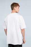Camiseta oversize manga corta unicolor con bolsillo