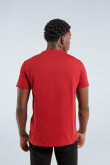 Camiseta manga corta roja con texto college de Los Ángeles