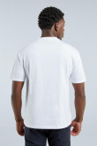 Camiseta en algodón unicolor con manga corta
