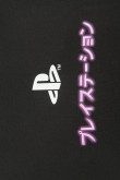 Camiseta negra cuello redondo con diseños de PlayStation