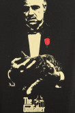 Camiseta negra con estampado de El Padrino y manga corta