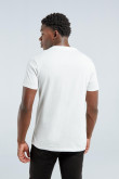 Camiseta crema clara con manga corta y diseño de Monopolio
