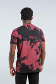 Camiseta cuello redondo negra tie dye con arte de Viernes 13