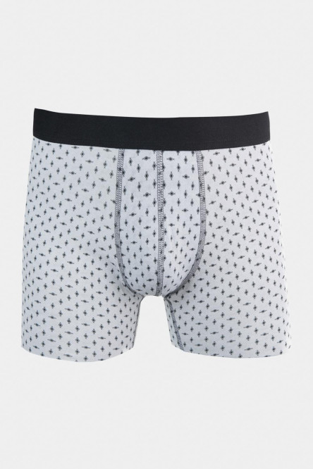 Bóxer gris midway brief-largo con diseños en mini print