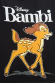 Camiseta azul intensa con diseño de Bambi y cuello redondo