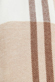 Blusa manga larga unicolor a cuadros con bolsillos en frente