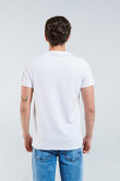 Camiseta unicolor en algodón con manga corta y bolsillo