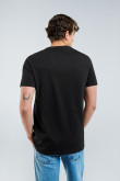 Camiseta cuello redondo negra con diseño de Monopolio