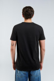 Camiseta negra con diseño de El Padrino y cuello redondo