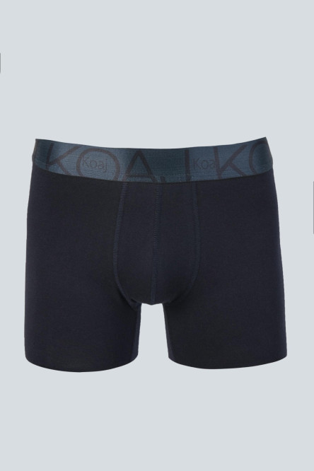 Bóxer en algodón azul midway brief-largo y cintura elástica