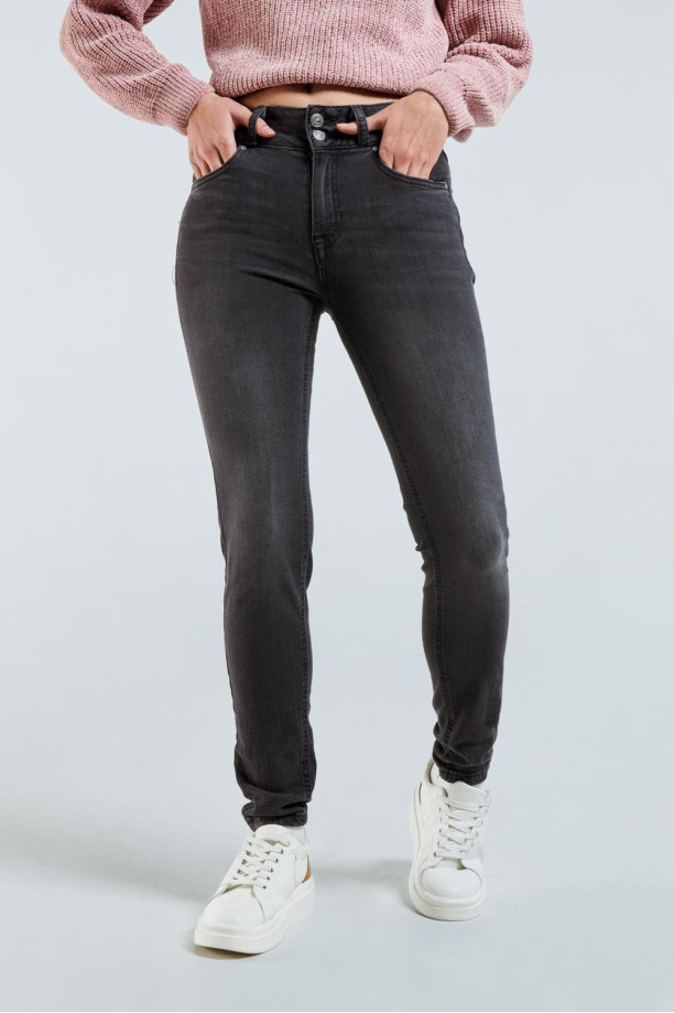 Jean push 2024 up gris