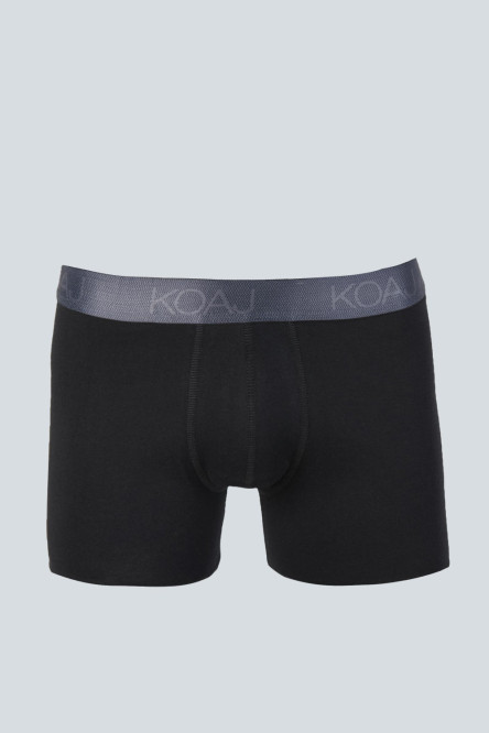 Bóxer negro brief-medio con elástico y costuras planas