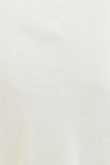 Camiseta unicolor en algodón con texturas y manga corta