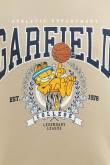 Camiseta kaki con manga corta y diseño college de Garfield
