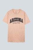 Camiseta cuello redondo rosada con diseño college de Arizona