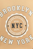 Buzo kaki con cuello redondo y diseño college de Brooklyn